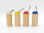 【木製 鍋敷き】なべしきハウス（カラーバージョン）の画像