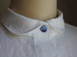 白のチビ衿のリネンシャツ【O様注文のお品】の画像