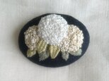 〈新作〉刺繍ブローチ ajisai④の画像