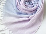 *淡藤色×青藤色* しなやかリネンショールの画像