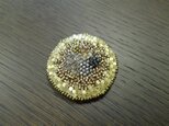 刺繍ブローチ　ｍａｒｕ　黄色