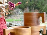 【☆人気シリーズ】たっぷり入る 木製マグカップ　wooden mag　欅 けやき 0049の画像