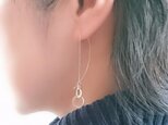 トリプルサークルのアメリカンピアス(シルバーカラー)
