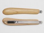 左利き用木製カッターナイフ（チーク）の画像