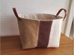 ヴィンテージ加工帆布パッチワーク7の小物入れの画像