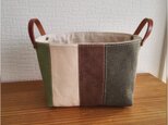 ヴィンテージ加工帆布パッチワーク8の小物入れの画像
