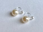 ノンホールピアス No.884クリームローズパール×パールの画像