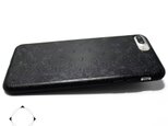 iphone7plusケース/iphone8plusカバー 特殊エンボス加工 レザーケースカバー（ペイズリー×ブラック）の画像