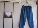 リネン混デニムカフスパンツ
