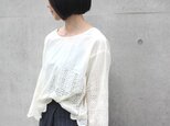 刺繍レースコットンブラウス【エクリュ】の画像