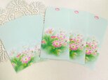 コスモスの封筒３枚（一筆箋付き）