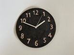 (大）陶シンプル 掛け時計 黒の画像