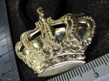 真鍮ブラス製 王冠/クラウンデザインヘアゴムコンチョ 髪留め・バッグ飾り・ペットの首輪飾りにもの画像