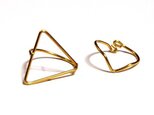 brass tri▲ & wavy ringsの画像