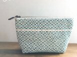 pouch[手織りポーチ]　 ミント×ホワイト