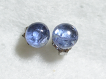 （１点もの・セール）タンザナイトのスタッドピアス（6mm・チタンポスト）