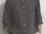 standcollar-shirt/charcoal gray　○受注製作の画像