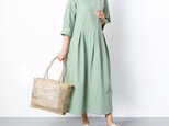 （再販×11）26色展開　コットン　ウェストタックワンピース ♪オーダーサイズ可の画像
