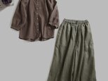 ★夏の福袋★送料無料★お得な二点セット　麻100％カーデ＋麻100％スカート風パンツf8070206　f8070203