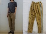 【受注制作】天日干しリネン　脇ライン切替タックパンツ〈S・М・Ｌsize〉