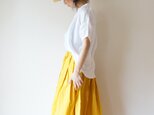 Cotton dump tuck skirt LADY'S YELLOWの画像