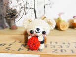 【受注制作】あみぐるみ・バスケットボール選手クマちゃん(お好きな背番号やアルファベットで！) （S）／ボールチェーン