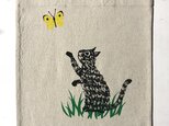 totebag - cat (綿×麻)の画像