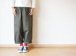 Cotton chino stretch tuck pants LADY'Sの画像