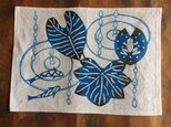 ☆sale☆ 藍棒染めティーマット 水面の画像