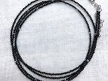 ブラックスピネッル 2連ネックレス 67cm アジャスター機能付き 金属アレルギー非対応