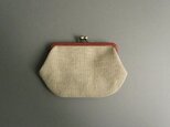 ・・Ｒ様ご注文作品・・flat gama case (linen×brown) Sの画像