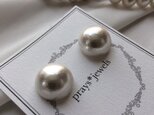cotton pearl magnet pierced・earringsノンホールピアスの画像