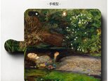 【名画・ミレー/オフィーリア】スマホケース手帳型 iPhoneⅩ Galaxy S9 S8 全機種 対応 絵画の画像