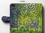 名画スマホケース【クロード・モネ/モンソー公園】 手帳型 iPhoneⅩ Galaxy S9 S8 全機種 対応の画像