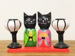 猫雛人形　黒猫の画像