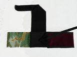 弓巻き 黒留袖 鳥 正絹 の画像