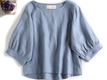 f8080906　夏から秋まで活躍可能　シンプルな7分袖ブラウス　トップス