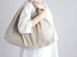 alinのあづま袋 L 65cm エコバッグに リネンあずま袋 マチ付き （ナチュラル）の画像