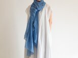 ＜受注生産品＞　藍染め　カディコットンストールの画像