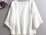 f8081406　夏から秋まで活躍可能　シンプルな7分袖ブラウス　トップス