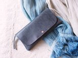 やわらかい革の長財布 NAVY（山羊革）の画像