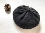 ニットベレー帽[ブラック]の画像