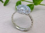 aquamarine*925 lace ring