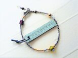 フランスアンティーク×maru 10金glassbracelet　(yamabukiiro) 送料無料の画像