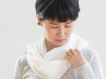 Organic Cotton シルク混ちりめん生地 夏のマフラーの画像