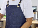 Denim apron Black&Goldの画像