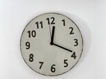 (大）陶シンプル 掛け時計 白