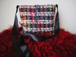 italian tweed pochette (plaid)の画像