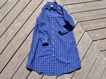 SALE peruvian check shirt onepiece 　ペルーヴィアンピマ播州織　シャツワンピースの画像