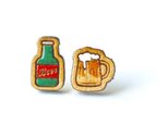 『田田製作所』手作り レディースイヤリング ビールの画像